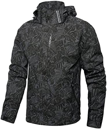 Men's Lightweight Waterproof Rain Jacket,Shell Hooded Outdoor Raincoat Hiking Windbreake jacket by Hikevitang
