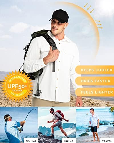 33,000ft Men's Long Sleeve Sun Protection Shirt UPF 50+ UV Quick Dry Cooling Fishing Shirts for Travel Safari Camping Hiking - Image 5