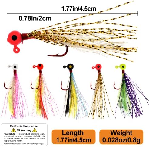 Fishing Jigs Kit Bucktail Jigs Hair Swimbait Heads Marabou Feather - Image 2