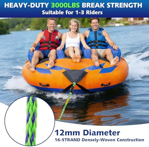 60FT 3-6K Boat Tow Rope for Tubing - Image 2