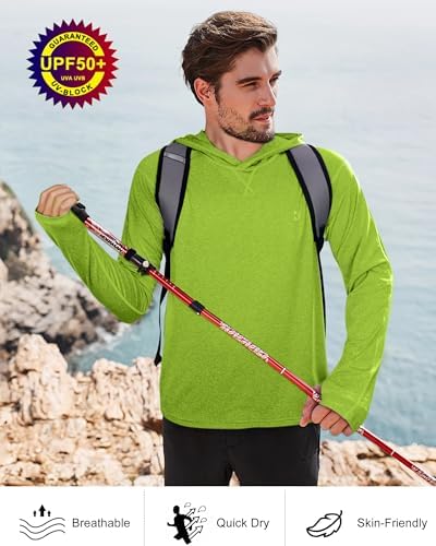 Roadbox Men's UPF 50+ Fishing Shirts, Long Sleeve UV Sun Protection Hoodie - Image 6