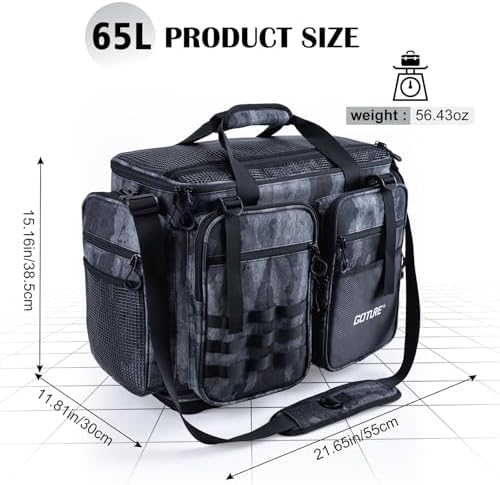 Goture Large Tackle Bag, Water Resistant Saltwater Gear Storage - Image 6