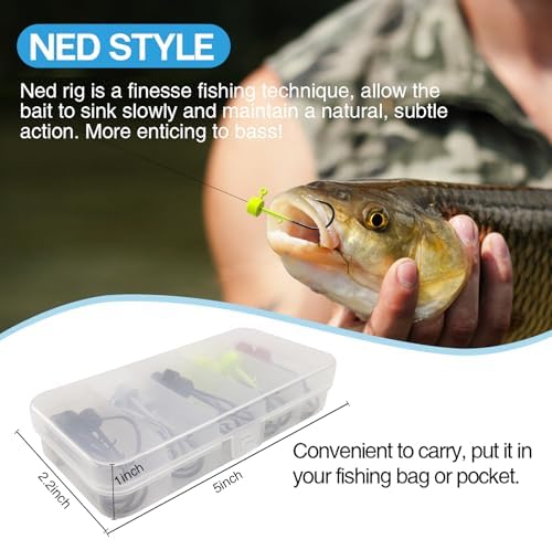 Eupheng Ned Rig Jig Kits, Mushroom Jig Heads for Bass Fishing - Image 7