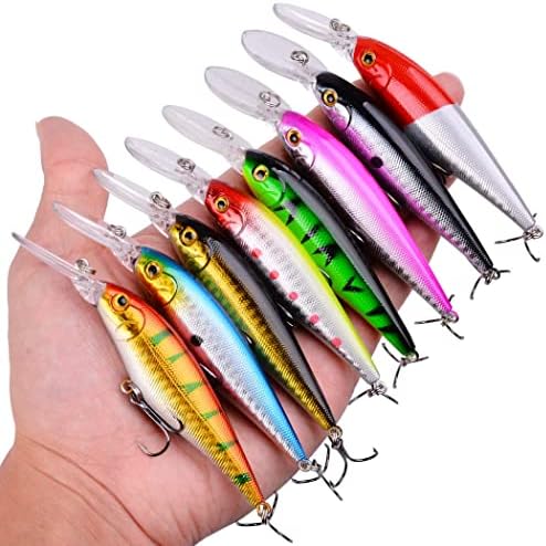 Aorace Fishing Lures Kit Mixed Including Minnow Popper Crank Baits with Hooks for Saltwater Freshwater Trout Bass Salmon Fishing - Image 5