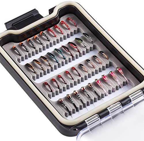BASSDASH Fly Fishing Flies Kit Fly Assortment Trout Bass Fishing with Fly Box with Dry/Wet Flies, Nymphs, Streamers, Popper - Image 2