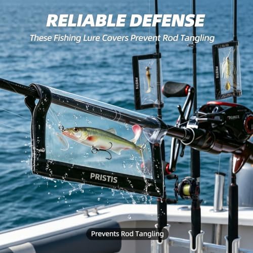 4 Pack Fishing Lure Wraps, 7.5 Inch Clear PVC Hook Covers, Durable Tackle Storage Organizer for Saltwater & Freshwater Fishing Gear - Image 7