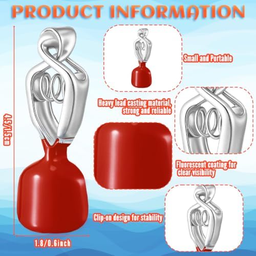 Copkim 4 Pcs Clip-on Fishing Depth Finder - Image 2