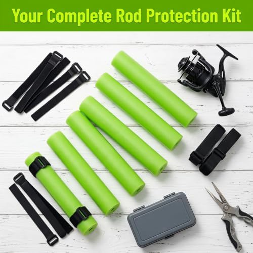 Fishing Rod Float Tube with Fastening Straps, EVA Foam Rod Butt Cushion for Kayak & Boat Fishing, Floating Accessory Keeps Rod Tip Afloat and Prevents Sinking in Water - Image 4