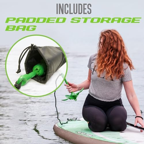 Kayak Anchor Kit - 3.5 lb, Green - Folding Grapnel Anchor with 25 ft Rope - Image 6