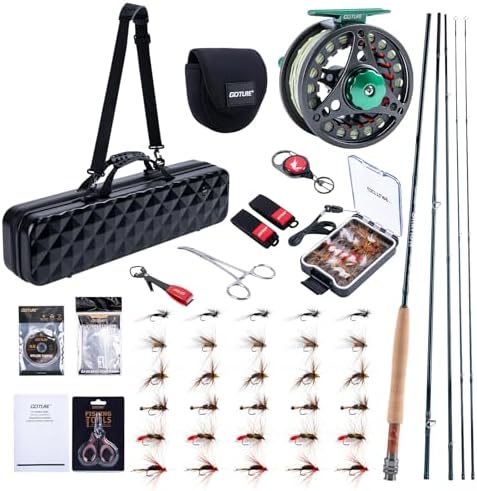 Goture Fly Fishing Kit & Gear Bag, 9FT Fly Rod and Reel Combo by Goture