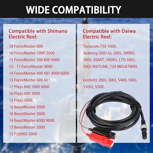 10FT Electric Fishing Reel Power Cord for Boat Fishing - Image 3