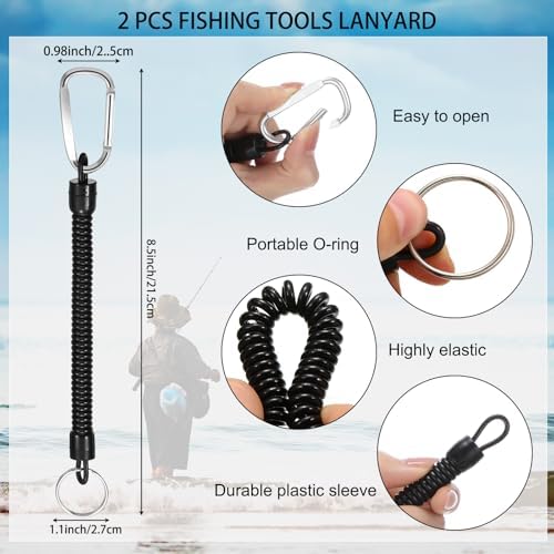 Honoson Fishs Hook Remover Tools Kit Include 1 Pcs Handheld Digital Fish Scale and Fishing Hook Remover Tool and Fish Lip Gripper and Fishing Plier with Sheath and 2 Pcs Fishs Tool Lanyards - Image 4