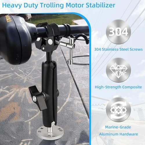 Trolling Motor Stabilizer Mount Support for Minn kota Terrova,360° Adjust - Image 5