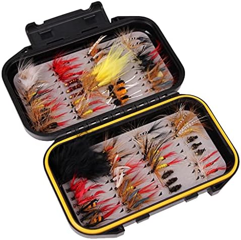 Fly Fishing Fly Hooks Dry Wet Nymphs Streamers for Trout Salmon Grayling Fishing with Box Dry by Unknown