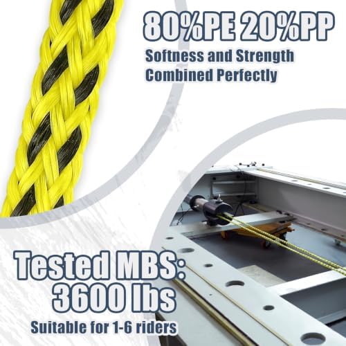 Boat Tow Rope 60ft 1-6 Riders, Floating Ropes for Towable Tubes - Image 4