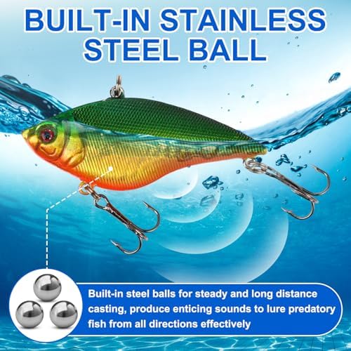 Skylety Mini Bass Fishing Lures Crankbaits Hard Baits with Box - Image 4