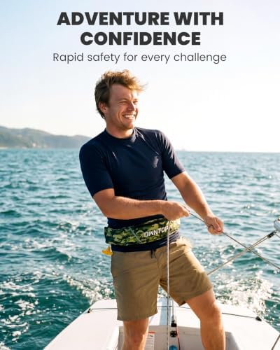 Owntop Manual Inflatable Belt Pack, Adults Swim Jacket with Blowpipe & Whistle, 24g CO2 Cylinder Included, Low Profile for Kayaking, Fishing, Paddle Sports - Image 6