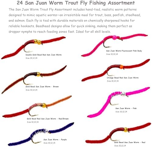 24/36/50/66 Premium Hand Tied Fly Fishing Flies Assortment | Waterproof Fly Boxes | Dry, Wet, Nymphs, Streamers, Wooly Buggers, Terrestrials | Trout, Bass Lure Set, Kit, Gift - Image 2
