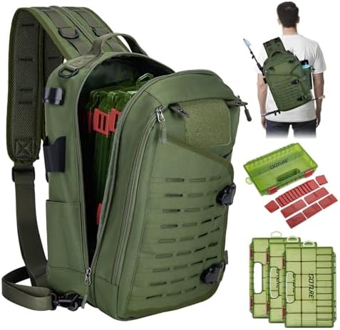 Goture Fishing Kits for Adult,Fishing Pole and Reel Combo, OpenSide Fishing Sling Tackle Storage Bag with 3 Tackle Boxes,Gift for Men - Image 2
