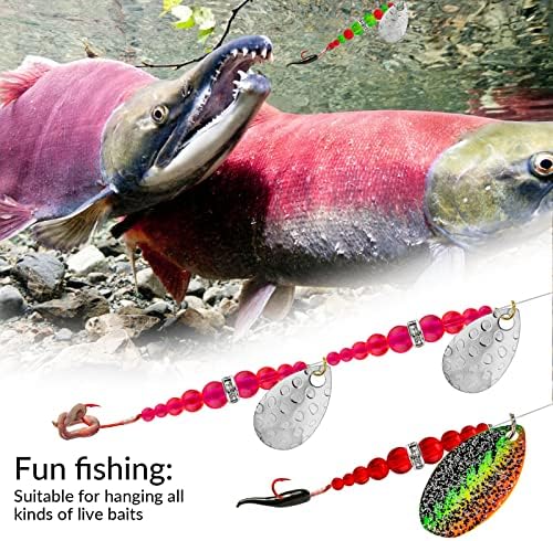 QualyQualy Fishing Lure Rig Spinnerbait, Walleye Rig Spinner Blades for Lure Making Freshwater Saltwater Fishing Bait Rig - Image 6