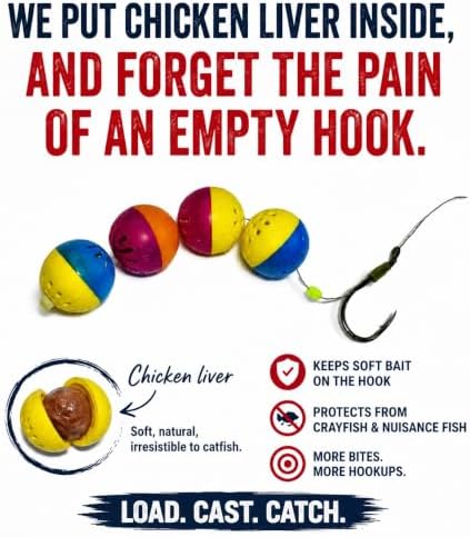 Karpela Natural Bait Delivery System (Set of 4) – Reusable Protective Shell for Soft Natural Baits – Protects Bait from Crawfish & Turtles - Image 2