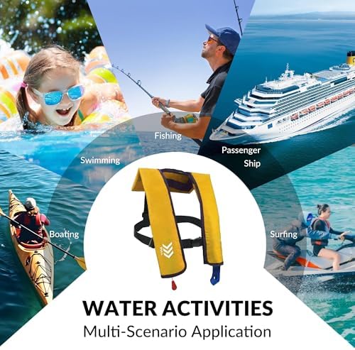 Inflatable Life Jackets for Adults Automatic Life Vests PFD Low Profile Load Capacity Up to 330lbs - Image 6