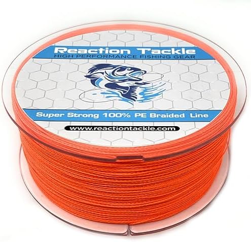 Reaction Tackle Braided Fishing Line - Pro Grade Power Performance for Saltwater or Freshwater Fish - Colored Fishing Line Braid for Extra Visibility by ReactionTackle