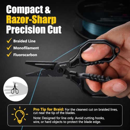 BiteX Fishing Scissors, Braid Cutter & Multi-Tool, Saltwater - Image 3