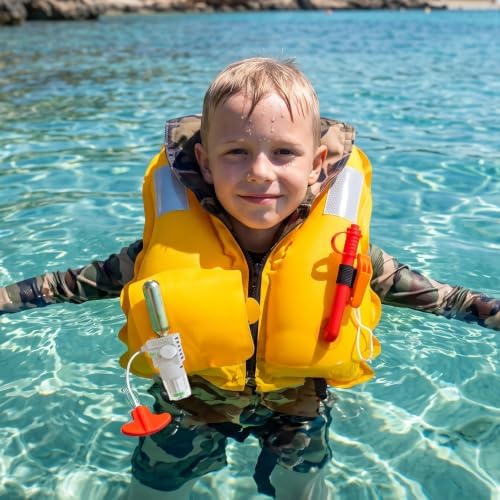 Automatic Inflatable Life Jacket, Preserver PFD for Kids,Life Vest for Kid,Supports Weight up to 160 pounds(YSH725) - Image 4