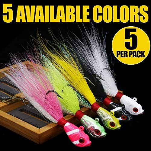 Bucktail-Jigs-Saltwater-Hair-Jigs-Head -Fishing-Lures-Assorted Kit - Image 7
