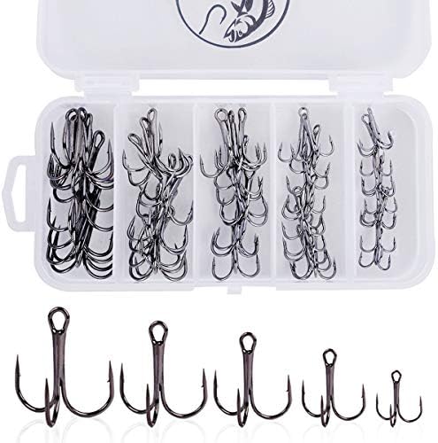 UCEC Fishing Hooks Treble Hooks for Trout Saltwater Freshwater Fish Hook by UCEC