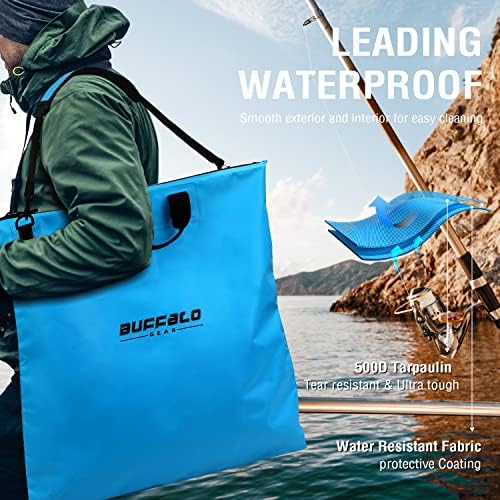 Buffalo Gear Fish Tournament Weigh in Bag for Bass Fishing, Heavy Duty Fish Bag for Caught Fish Waterproof,Leakproof,Puncture Resistant - Image 3