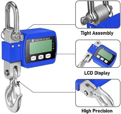 ROMECH 1100lb Digital Hanging Scale, Aluminum Crane Scale with Hooks - Image 4