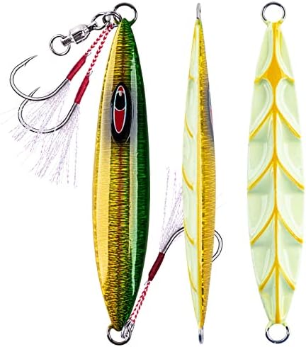 Goture Glow Slow Pitch Jigs,100g/150g/250g Fishing Jig Saltwater by Goture