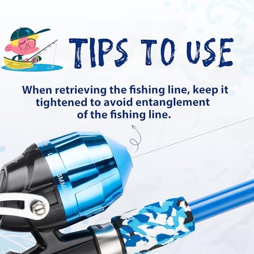WIDDEN Kids Fishing Pole with Reel Beginner Kit for Boys Girls Ages 3-12 - Image 6