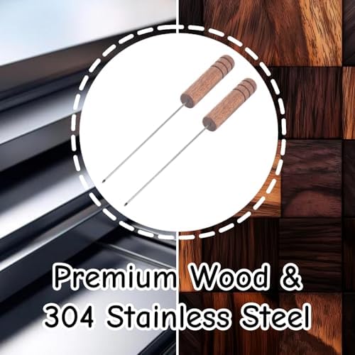 2 PCS Worm Threader Wooden Fishing Bait Wormhole Rigging Needle Fly Threader for Shore Casting Freshwater & Saltwater Anglers - Image 3