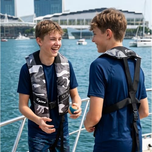 Automatic Inflatable Life Jacket, Preserver PFD for Kids,Life Vest for Kid,Supports Weight up to 160 pounds(YSH725) - Image 6