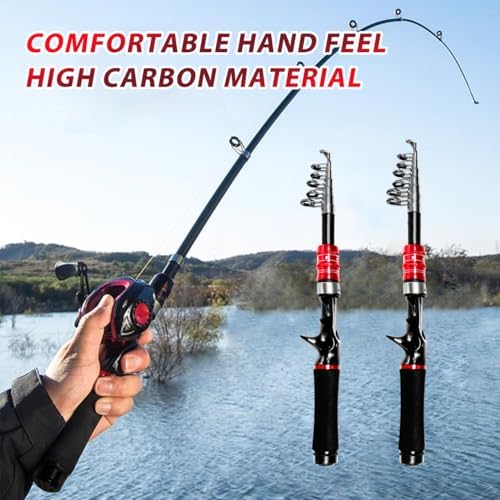 Telescopic Fishing Rod Mini Portable Pole for Saltwater and Freshwater Lightweight and Compact Spinning Rods - Image 2
