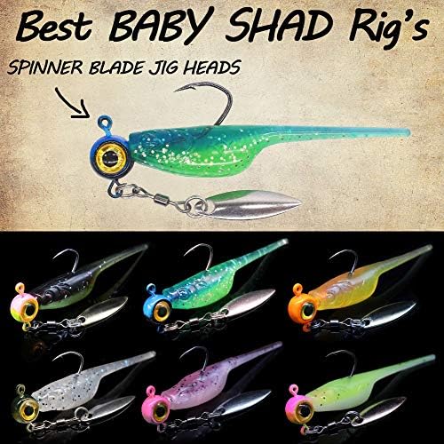 Crappie-Baits- Plastics-Jig-Heads-Kit-Shad-Minnow-Fishing-Lures-for Crappie-Panfish-Bluegill-40 &135 Piece Kit - Image 5