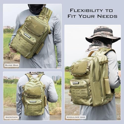 KastKing Blowbak Fishing Sling Bag, Fishing Backpack with Rod Holder - Image 6