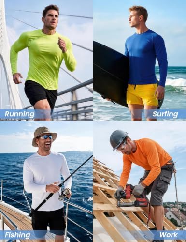 MLYENX 7 Pack Long Sleeve Shirts for Men Sun Protection Quick Dry - Image 2