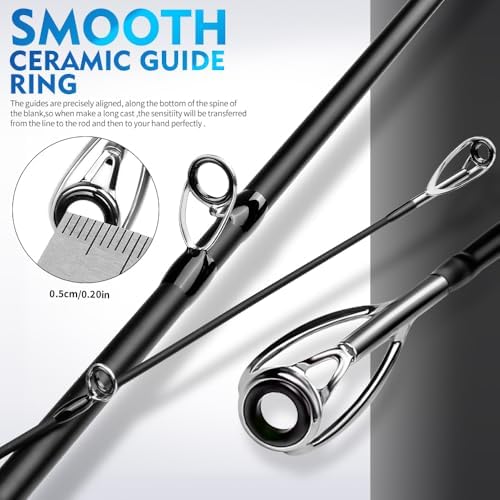 PROBEROS Surf Fishing Rod - Casting Spinning Fishing Rods with Tube(Case) 3 Piece 9'/10'/11'/12' Carbon Saltwater Travel Surf Spinning Rods - Image 6