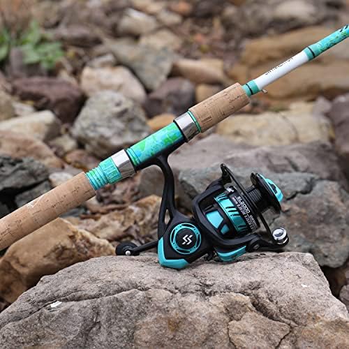 Sougayilang Fishing Rod and Reel Combo, 2-Piece 5-Foot 6-Inch Graphite & Fiberglass Rod, Durable and Strong, Quickset Anti-Reverse Fishing Reel (1Pack/2Pack) - Image 6