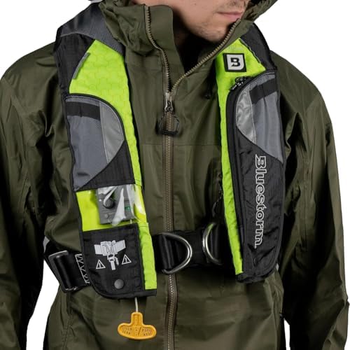 BLUESTORM Stratus 35 Inflatable Life Jacket PFD for Adults | US Coast Guard (USCG) Approved Automatic Self Inflating Life Vest Preserver with Manual Ripcord - Image 6