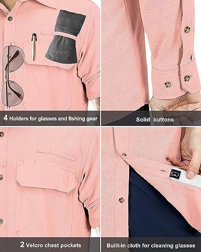 33,000ft Men's Long Sleeve Sun Protection Shirt UPF 50+ UV Quick Dry Cooling Fishing Shirts for Travel Safari Camping Hiking - Image 5