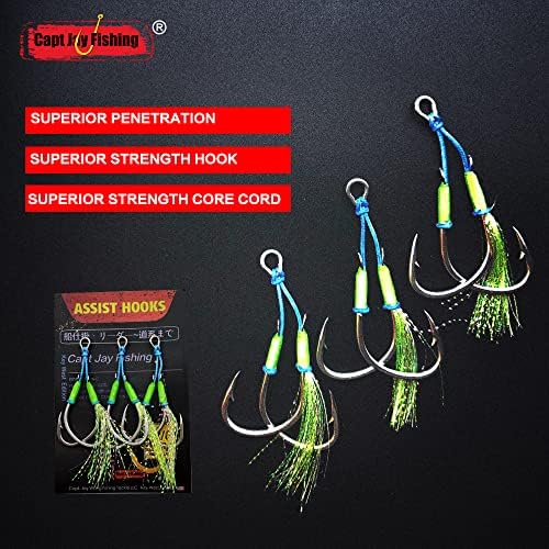 Capt Jay Fishing Assist Hooks - Jigging Slow Fast Jigs Stinger Hook for Dancing and Fishing - Image 3