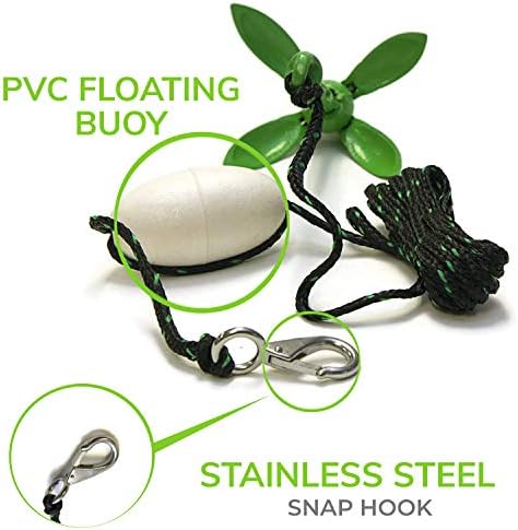 Kayak Anchor Kit - 3.5 lb, Green - Folding Grapnel Anchor with 25 ft Rope - Image 2