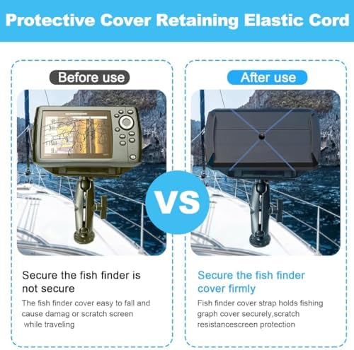 Fishing Graph Cover Straps, Adjustable Fish Finder Bungee for Up to 18 inch - Image 5