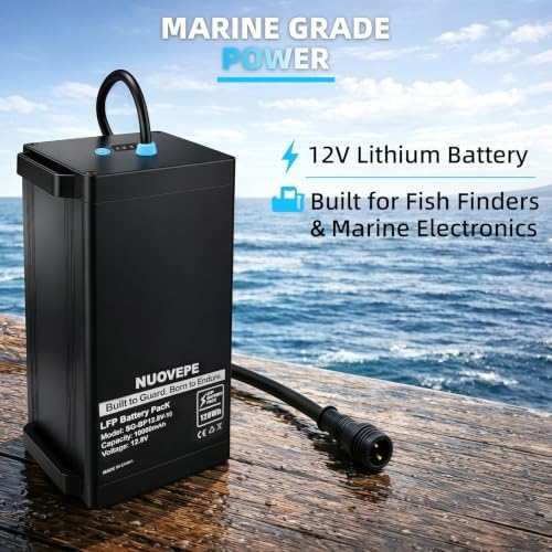 12V Portable Lithium Fish Finder Battery Kit, Aluminum Alloy Case - Image 2