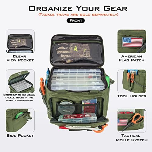 KastKing KarryAll Fishing Tackle Bag, Saltwater & Freshwater Gear Storage - Image 2